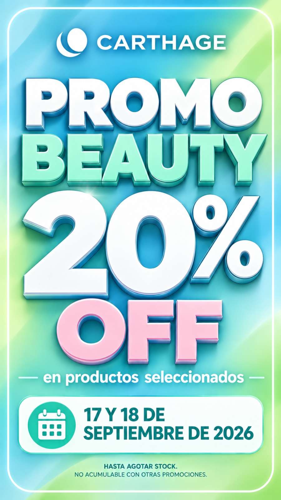 PROMO 116 20% CARTHAGE